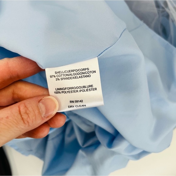 Maggy London Blue and Black Floral A-Line Dress - Picture 5 of 6